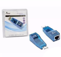ADAPTADOR USB 2.0 LAN PLACA DE REDE EXTERNA RJ45 HB-T66 KNUP
