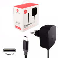 CARREGADOR TURBO MOTOROLA + CABO USB TIPO C
