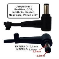 CABO PLUG REPARO REPOSIÇÃO FONTE CARREGADOR POSITIVO CR036 (5.5 X 2.5 mm)