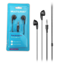 FONE DE OUVIDO COM FIO ESTEREO PRETO MULTILASER PH312