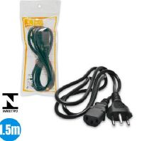 CABO DE FORCA TRIPOLAR 10A 250V 1.5M  (3X0,75MM) LEHMOX LEY-216
