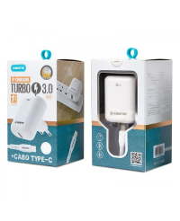 CARREGADOR TURBO 3.0 COM CABO USB TIPO C - KIMASTER KT615