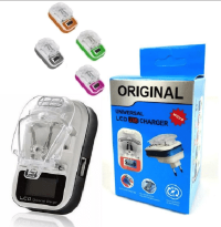 CARREGADOR UNIVERSAL DE BATERIA LCD DIGITAL COM USB