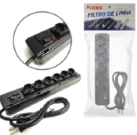 REGUA EXTENSORA 6 TOMADAS 220V 10A CABO 1.10M KITEC FLK 6 DABS