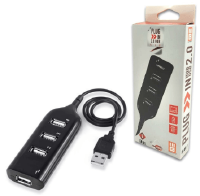 HUB USB 2.0 CABO 45CM 4 PORTAS MB84089