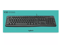 TECLADO LOGITECH K120 COM FIO PRETO USB