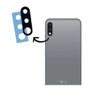 TAMPA TRASEIRA LG K22 K22+ K22 PLUS PRETO COM LENTE