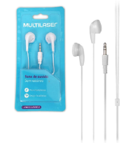 FONE DE OUVIDO COM FIO ESTEREO BRANCO MULTILASER PH313