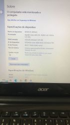NOTEBOOK ACER INTEL CELERON 2.13GHz 4GB SSD 120GB (SEMI-NOVO)