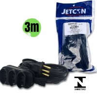 EXTENSAO DE 3 TOMADAS 2P+T 10A 3M (3X075MM) JETCON EX3TP