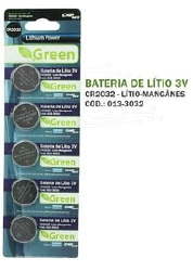 BATERIA DE LÍTIO 3V - GREEN CR2016 - UNIDADE