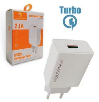 CARREGADOR DE CELULAR HMASTON FONTE TURBO 1USB 2.1A HM23