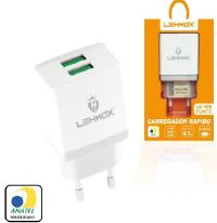 CARREGADOR DE CELULAR LEHMOX FONTE 2USB 4.1A LE-480