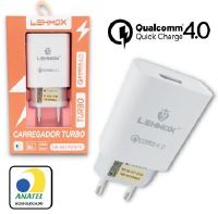CARREGADOR DE CELULAR FONTE TURBO 4.0 1USB 30W LEHMOX LE-343