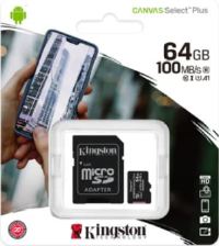 CARTÃO DE MEMÓRIA 64GB MICRO SD COM ADAPTADOR KINGSTON