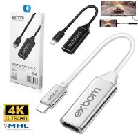 CABO ADAPTADOR CONVERSOR TIPO-C X HDMI 4K MHL ANDROID EXBOM U3V-X40