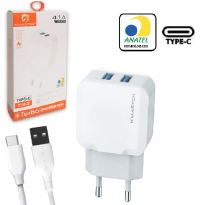 CARREGADOR DE CELULAR HMASTON TIPO-C 4.1A TURBO Y18-3