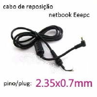 CABO PLUG REPARO REPOSIÇÃO FONTE CARREGADOR ASUS PONTA AGULHA (2.315 mm X 0.7 mm)