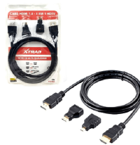 CABO HDMI 1.4 HDTV 1.8M 3 EM 1 XTRAD XT2063