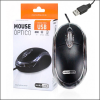 MOUSE ÓPTICO USB HARDLINE MOD FM04 - PRETO