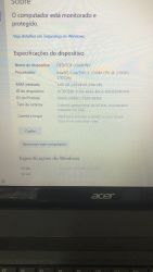 NOTEBOOK ACER INTEL CORE I3 4GB SSD 128GB (SEMI-NOVO)