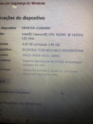 NOTEBOOK ACER INTEL CELERON 1.83GHz 4GB RAM SSD 120GB SEMI NOVO
