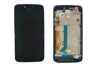 FRONTAL MOTOROLA MOTO C PLUS XT1726 - COM ARO - (ORIGINAL NACIONAL) PRETO