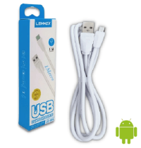 CABO DE DADOS USB LEHMOX V8 RAPIDO 3.1A 1M BRANCO LE-805