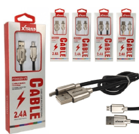CABO DE DADOS USB XTRAD V8 RAPIDO 2.4A 1M EMBORRACHADO FD0020-V8