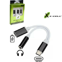 CABO ADAPTADOR TIPO-C 2 EM 1 FONE/CARREGADOR X-CELL XC-ADP-16