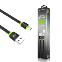 CABO DE DADOS USB C3TECH V8 1.0M FLAT CB-100 - PRETO