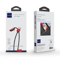 CABO USB IPHONE LIGHTNING CHARGE AUDIO 2.4A 1,20M IT-BLUE 13812L