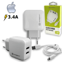 CARREGADOR DE CELULAR SUMEXR IPHONE 2USB 3.4A SX-F12-I6