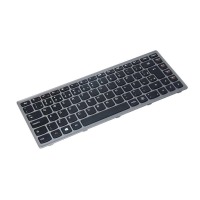 TECLADO PARA NOTEBOOK LENOVO G SERIES G40-70 TC446 CINZA COM MOLDURA