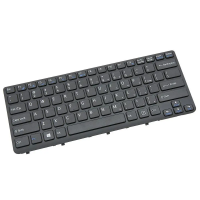 TECLADO PARA NOTEBOOK SONY VAIO SVE14111EN TC713 TC724 PRETO COM MOLDURA 1,8 CM